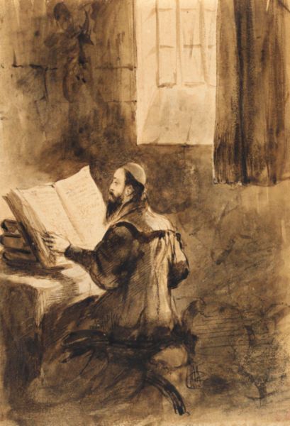 L'Academicien A L'Etude by EUGÈNE DELACROIX