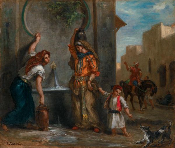 Femmes A La Fontaine by EUGÈNE DELACROIX
