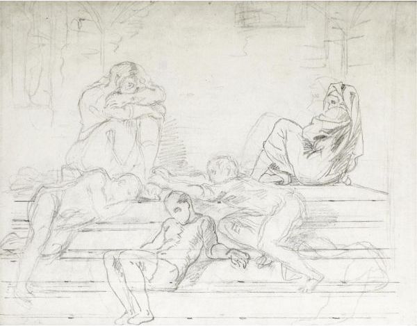 Count Ugolino And His Sons In The Tower by EUGÈNE DELACROIX