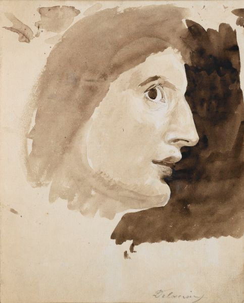 Profil by EUGÈNE DELACROIX