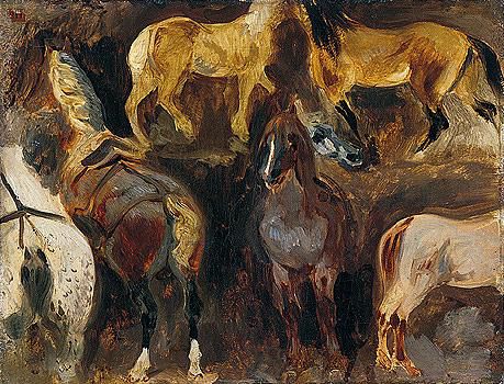 Etude De Chevaux 2 by EUGÈNE DELACROIX