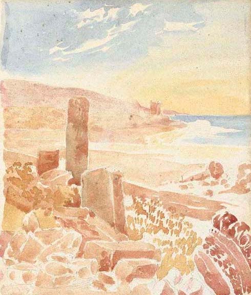 Ruins by the sea by EUGÈNE DELACROIX