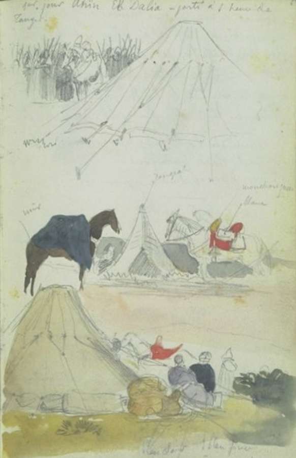 Arab Studies Camp by EUGÈNE DELACROIX