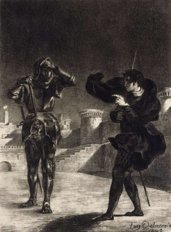 Hamlet Sees the Ghost of his Father by EUGÈNE DELACROIX