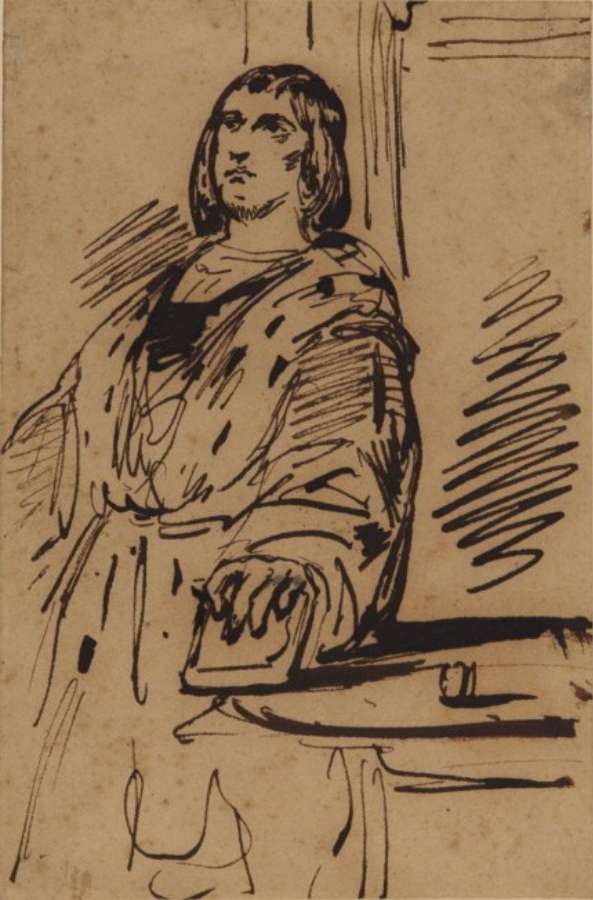 Study of a man in costume by EUGÈNE DELACROIX