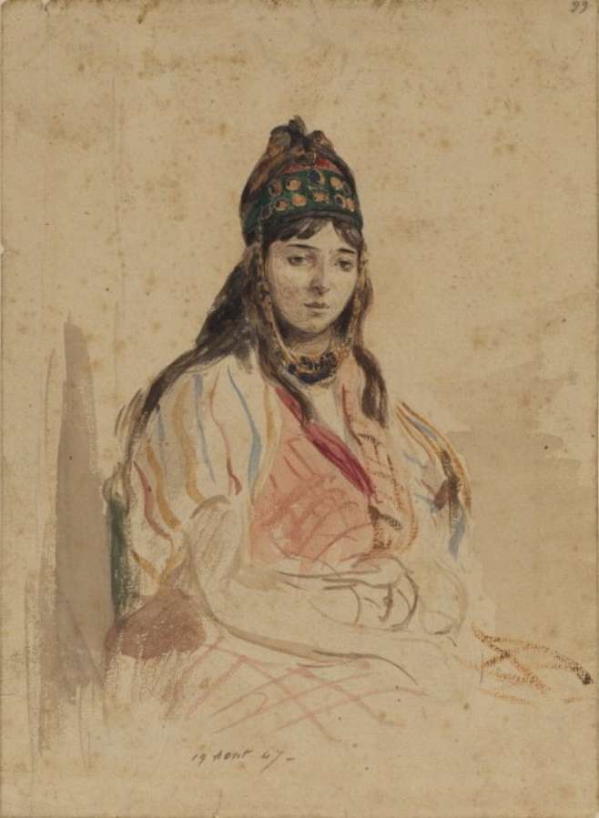 A North African Jewess by EUGÈNE DELACROIX