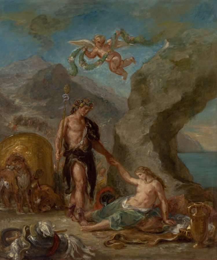 The Autumn Bacchus and Ariadne by EUGÈNE DELACROIX