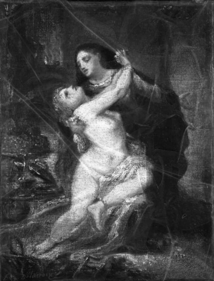 Two Figures by EUGÈNE DELACROIX