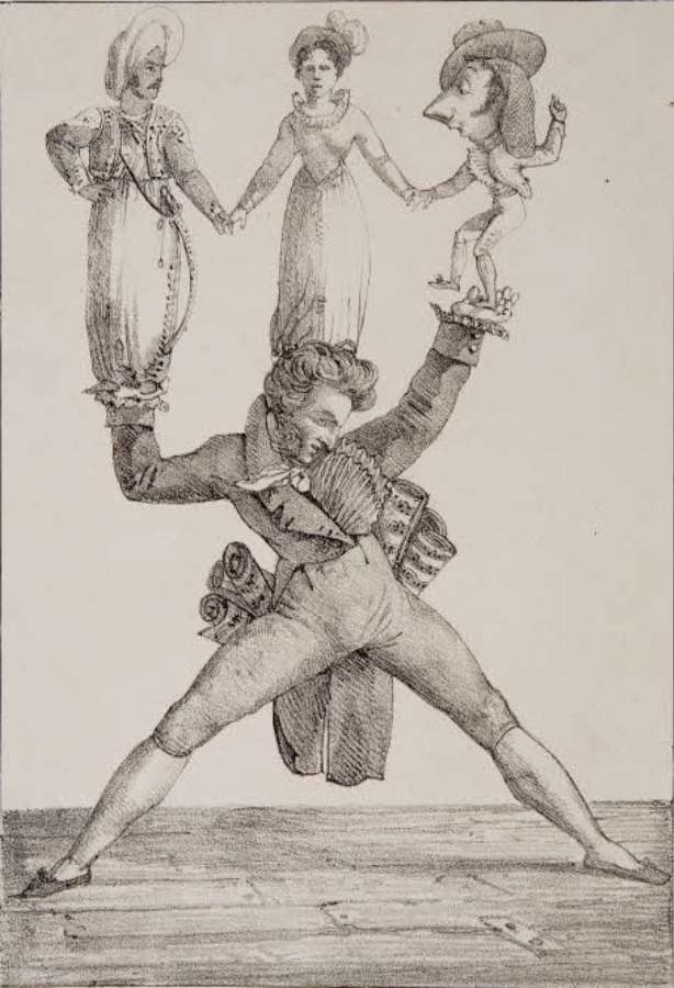 The Italian Theatre by EUGÈNE DELACROIX