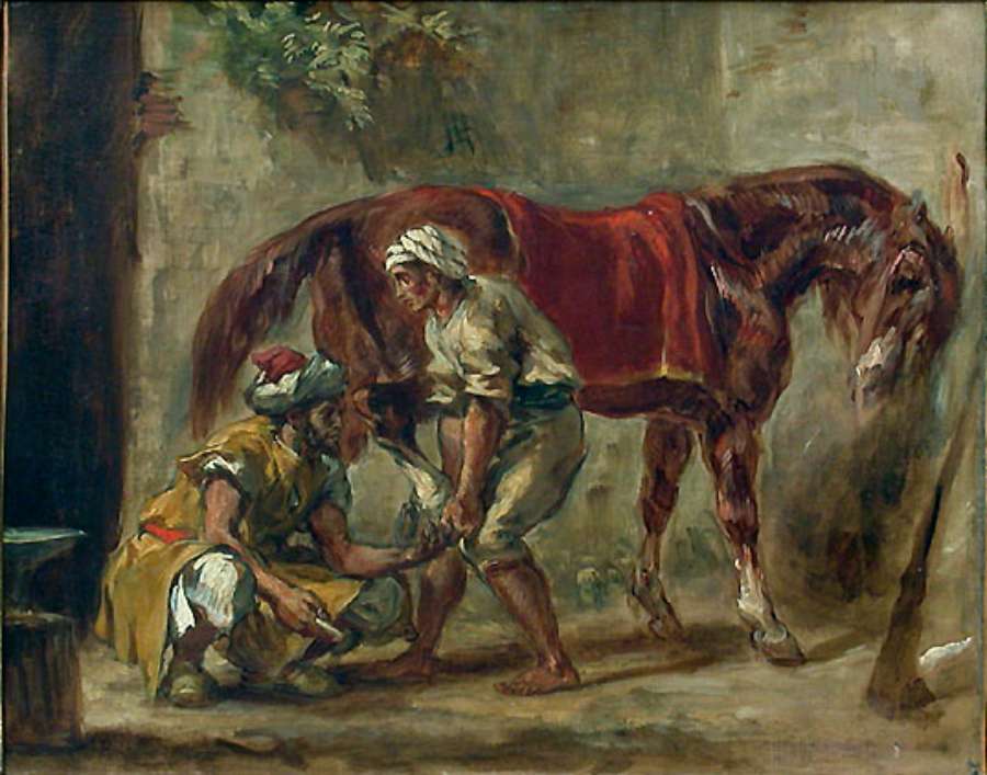 A blacksmith 3 by EUGÈNE DELACROIX