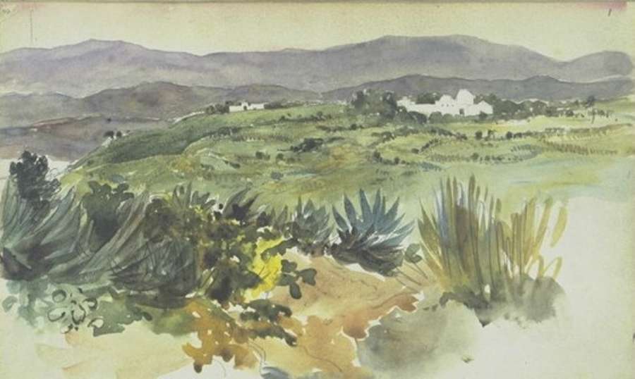 Landscape near Tangier by EUGÈNE DELACROIX