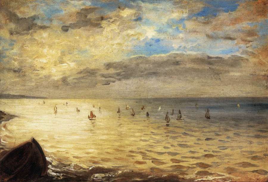 The Sea from the Heights of Dieppe 1852 by EUGÈNE DELACROIX