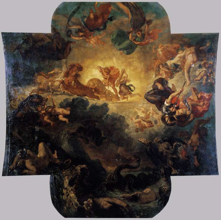 Apollo Vanquishing The Python by EUGÈNE DELACROIX