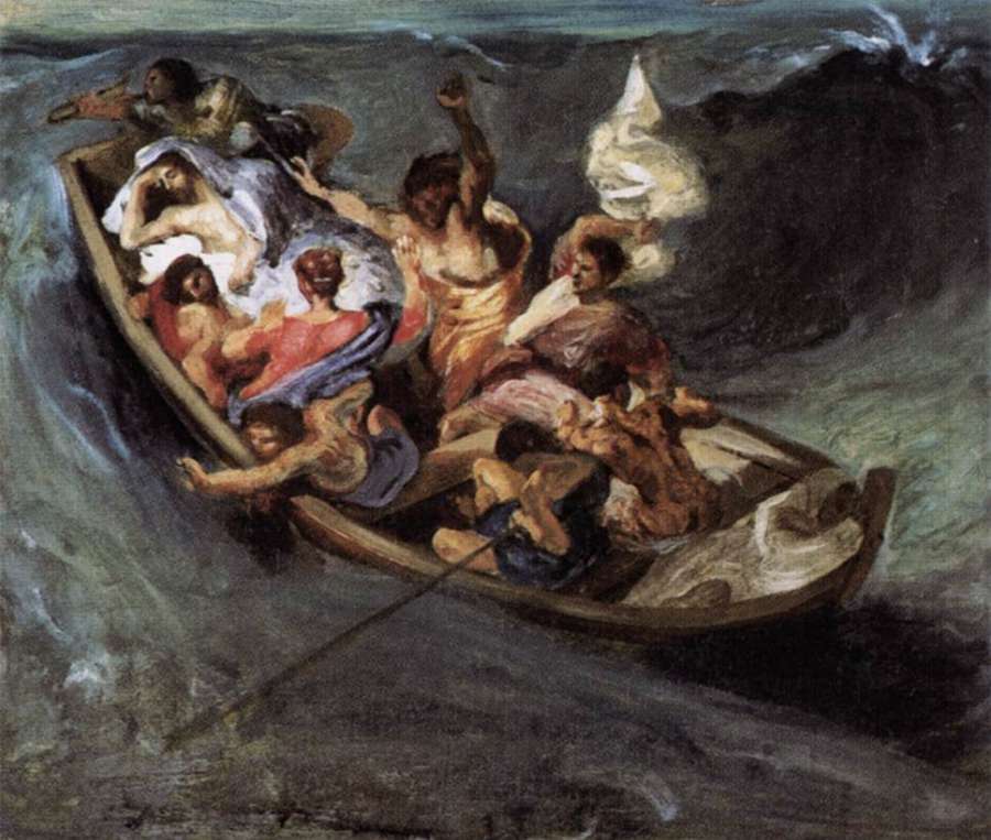 Christ on the Lake of Gennezaret (sketch) c. 1841 by EUGÈNE DELACROIX