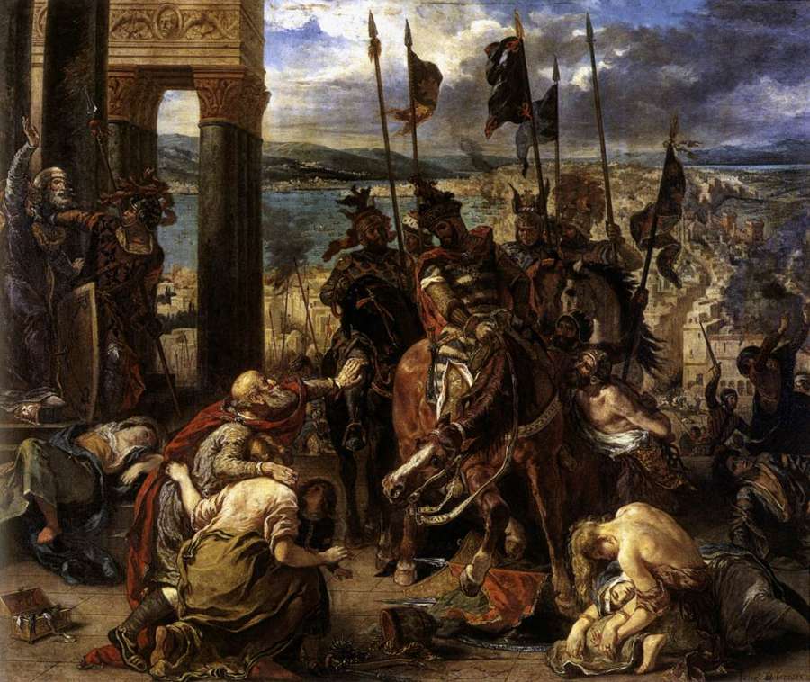 The Entry of the Crusaders into Constantinople 1840 by EUGÈNE DELACROIX