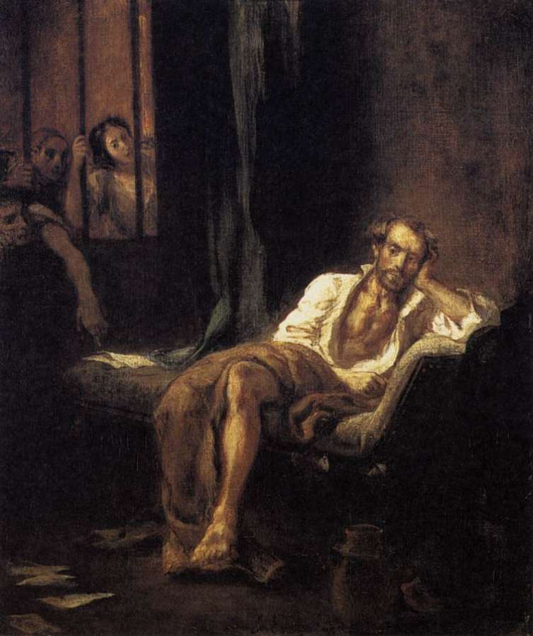 Tasso in the Madhouse 1839 by EUGÈNE DELACROIX