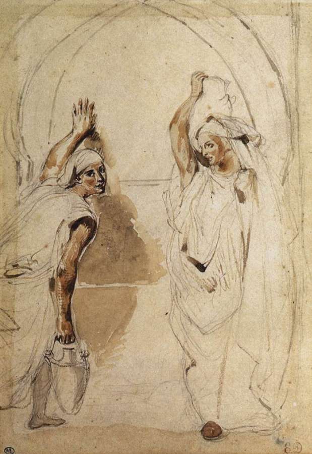 Two Women at the Well 1832 by EUGÈNE DELACROIX