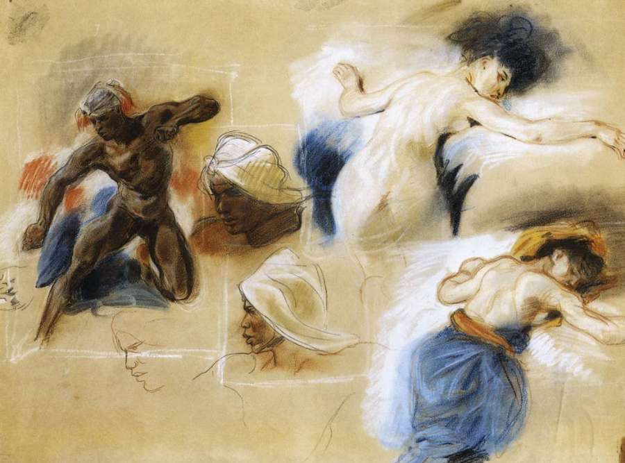Sketch for The Death of Sardanapalus c. 1827 by EUGÈNE DELACROIX