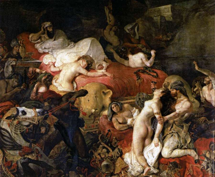 The Death of Sardanapalus 1827 by EUGÈNE DELACROIX
