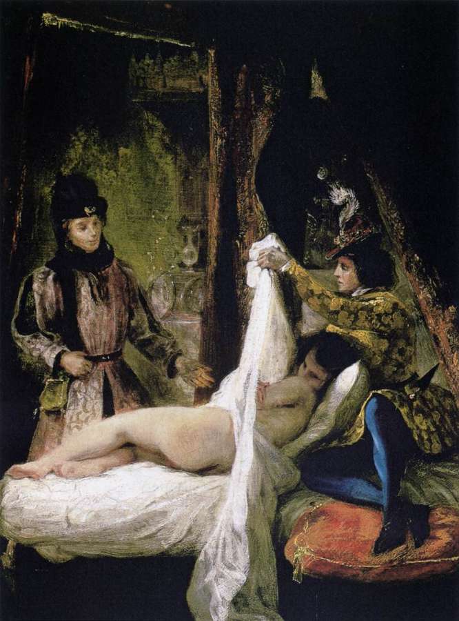 Louis d'Orleans Showing his Mistress 1825-26 by EUGÈNE DELACROIX
