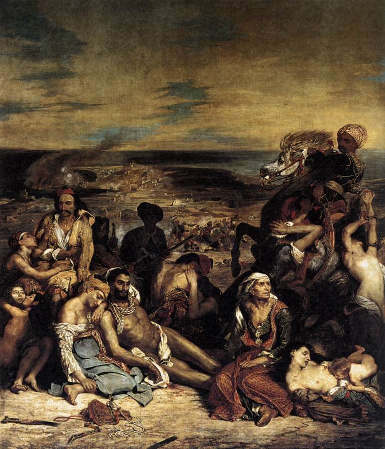 The Massacre at Chios (1) 1824 by EUGÈNE DELACROIX