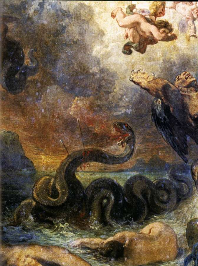Apollo Slays Python (detail) 1850-51 by EUGÈNE DELACROIX