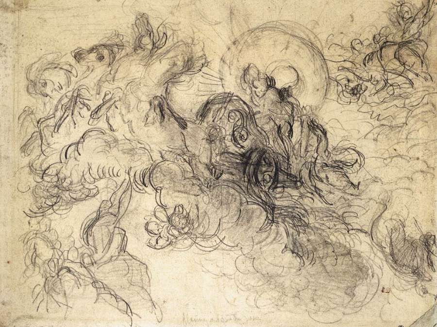 Apollo Slays Python c. 1850 by EUGÈNE DELACROIX