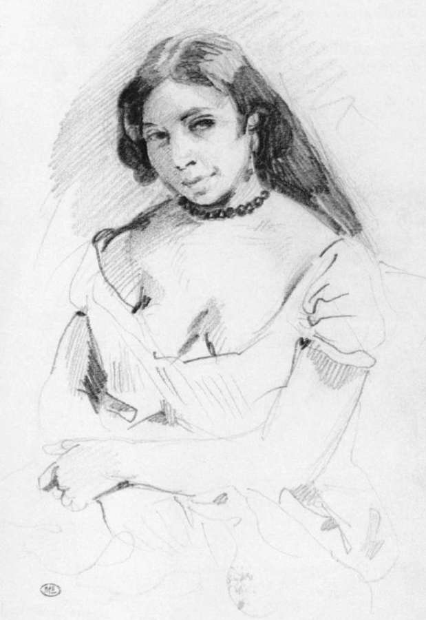 Aspasia by EUGÈNE DELACROIX