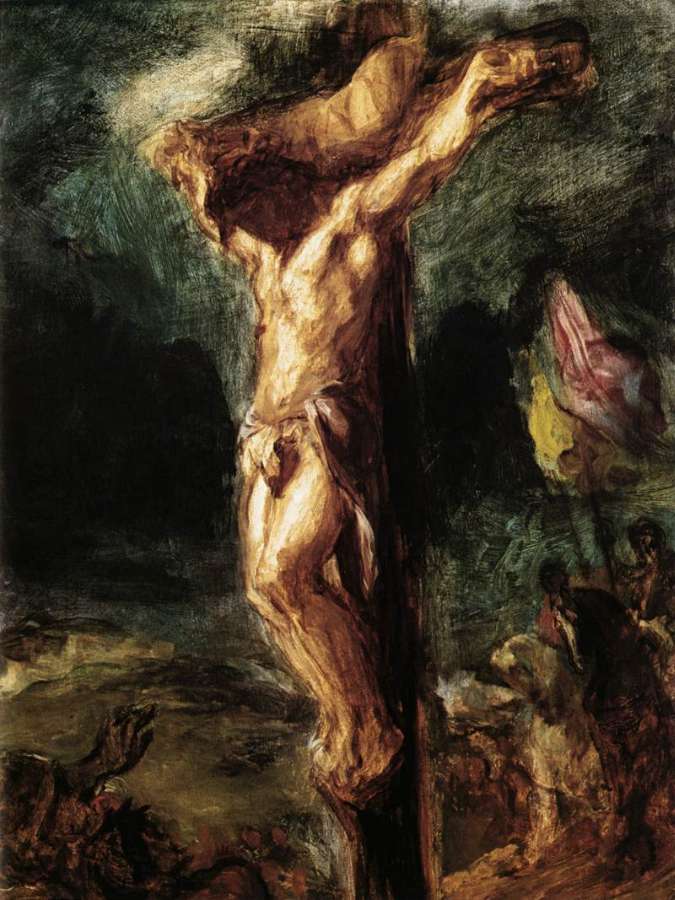 Christ on the Cross (sketch) 1845 by EUGÈNE DELACROIX