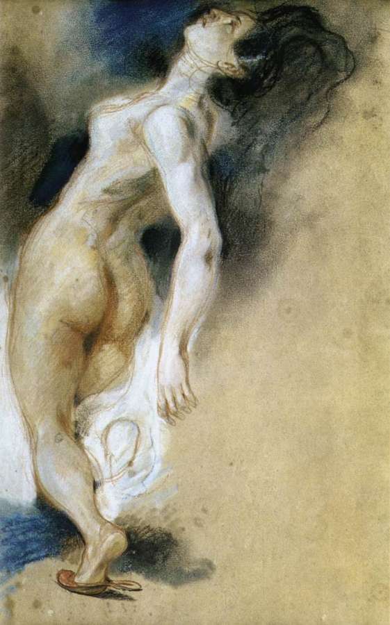 Female Nude, Killed from Behind c. 1827 by EUGÈNE DELACROIX