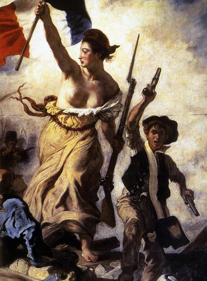 Liberty Leading the People (detail 1) 1830 by EUGÈNE DELACROIX