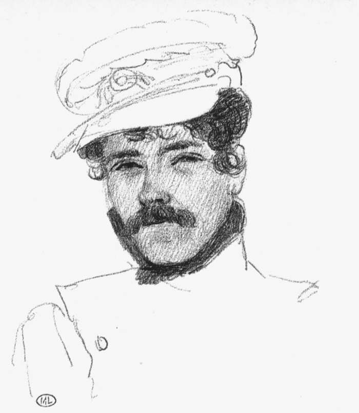 Self-Portrait with Cap 1832 by EUGÈNE DELACROIX