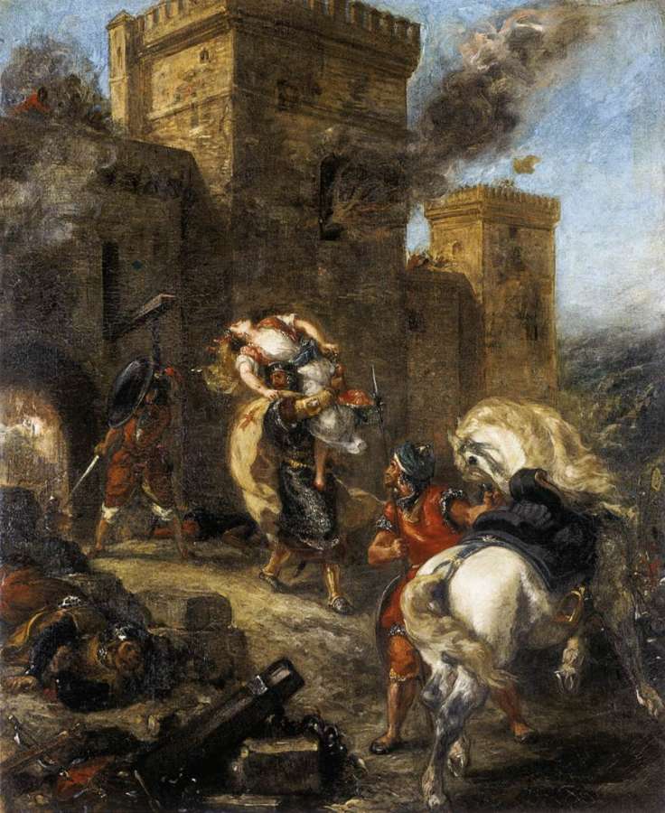 The Abduction of Rebecca 1858 by EUGÈNE DELACROIX