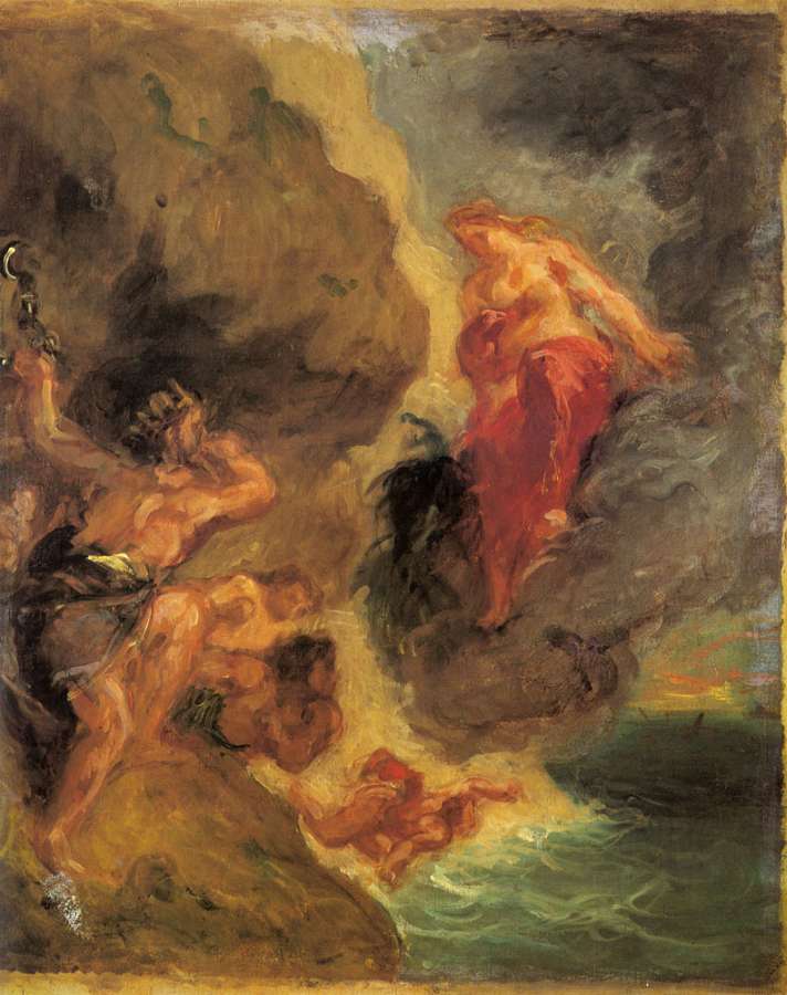 Winter -- Juno and Aeolus by EUGÈNE DELACROIX