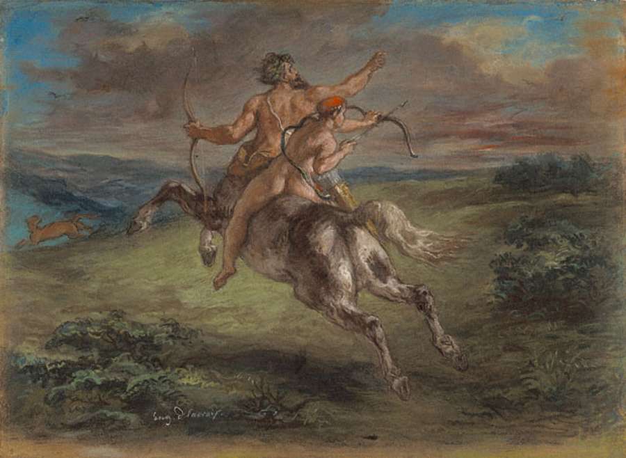 The Education of Achilles by EUGÈNE DELACROIX
