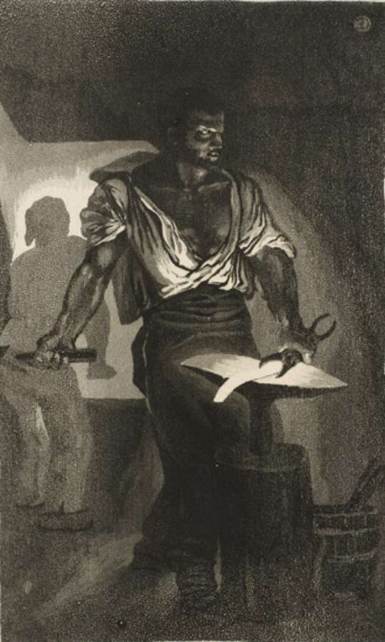 A Blacksmith by EUGÈNE DELACROIX