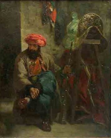 Turk with a Saddle by EUGÈNE DELACROIX