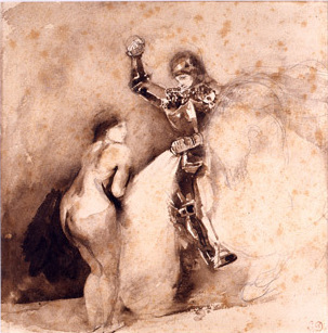Study for Marphisa by EUGÈNE DELACROIX