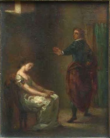 Hamlet and Ophelia by EUGÈNE DELACROIX