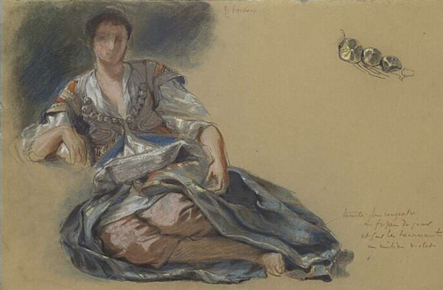 Study for the painting Women of Algiers by EUGÈNE DELACROIX