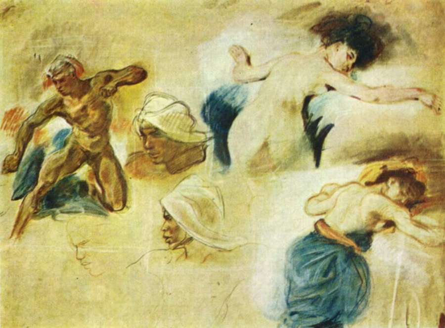 Death of Sardanapalus (study) by EUGÈNE DELACROIX
