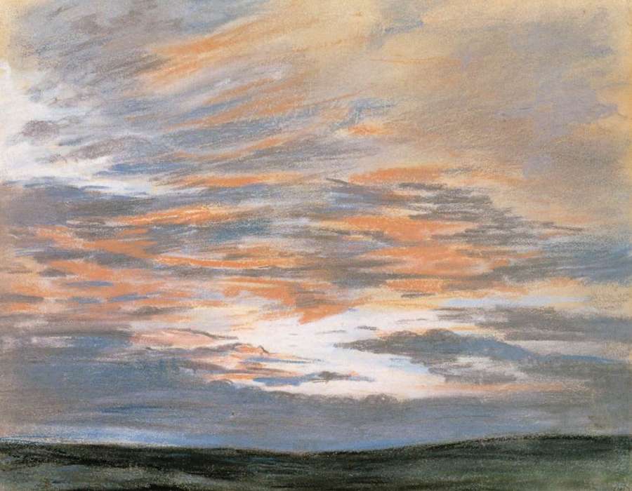 Study of the Sky at Sunset by EUGÈNE DELACROIX
