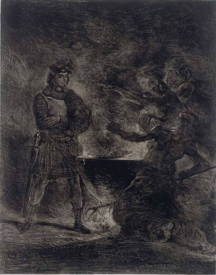 Macbeth and the Witches by EUGÈNE DELACROIX