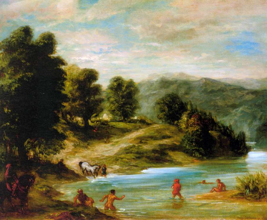 The Banks of the River Sebou by EUGÈNE DELACROIX