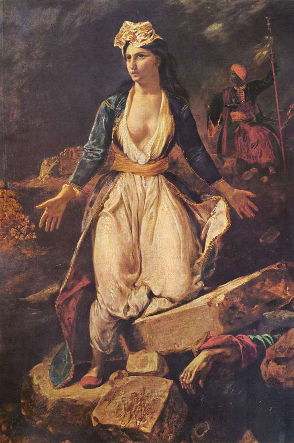 Greece on the Ruins of Missolonghi by EUGÈNE DELACROIX