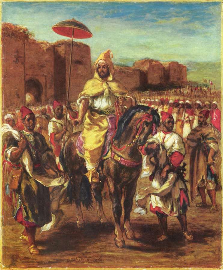 The Sultan of Morocco and his Entourage by EUGÈNE DELACROIX