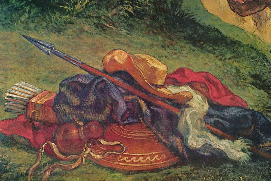 Jakob's fight with the angel (detail2) by EUGÈNE DELACROIX