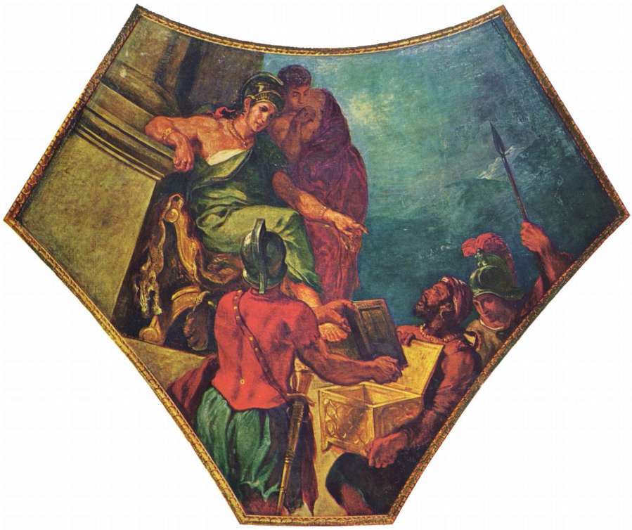 Alexander und die Epen Homers by EUGÈNE DELACROIX
