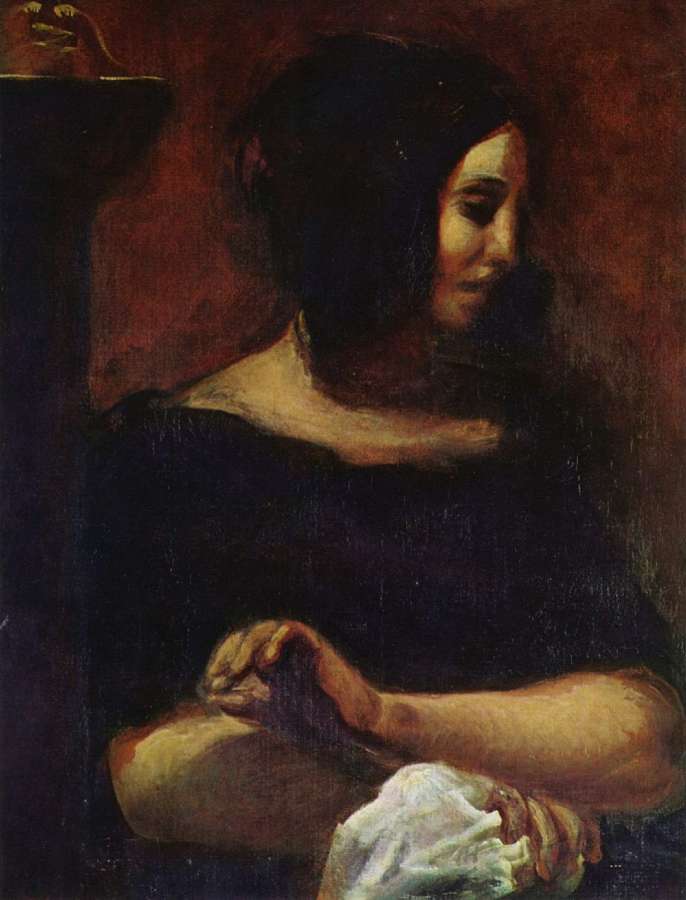 Portrait of George Sand by EUGÈNE DELACROIX