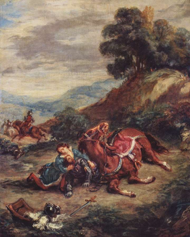 The Lara's death by EUGÈNE DELACROIX
